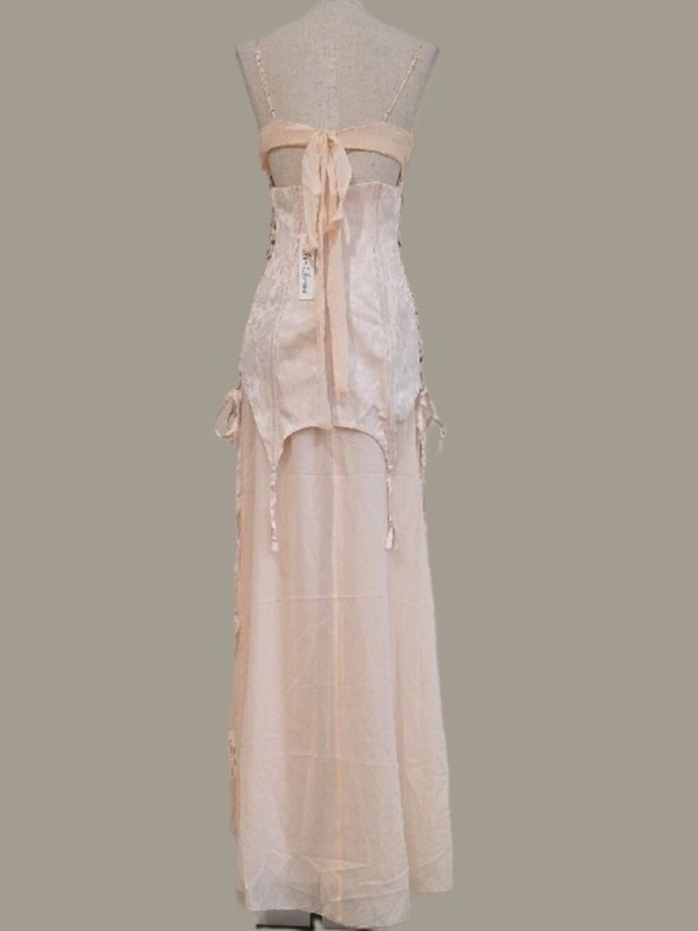 NEW RARE $729 FOR LOVE AND LEMONS VIOLETTE CORSET GOWN DRESS IN PINK SIZE 2 - Picture 6 of 12